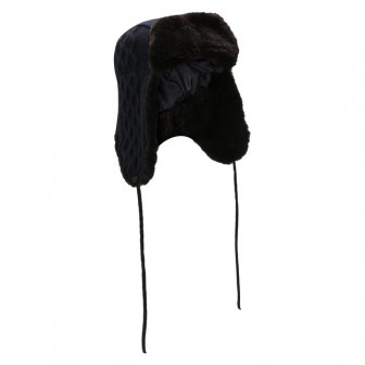 Шерстяная шапка-ушанка с меховой подкладкой Andrea Campagna